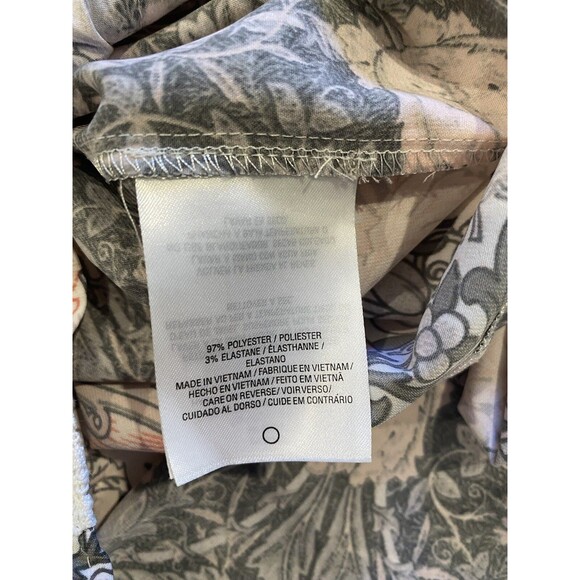 T Tahari Blouse Womens XS Cold Shoulder Floral Flowy Travel Indie Cottage Boho - Picture 4 of 6